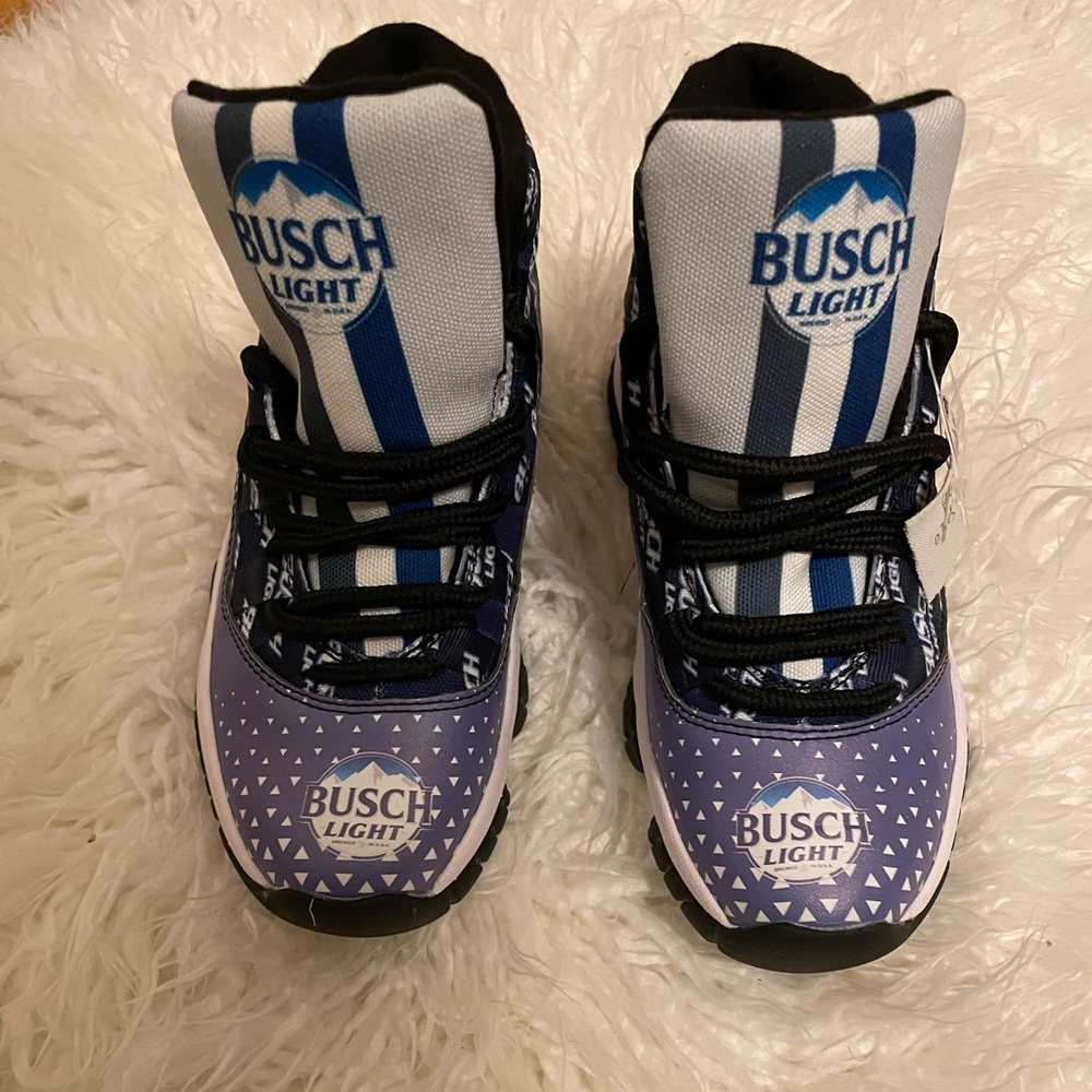 Brand new never worn Busch Light high top shoes youth size 3.